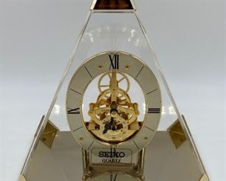 Seiko pyramid glass clock