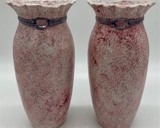 Italian ruffle rim vases (set of 2)