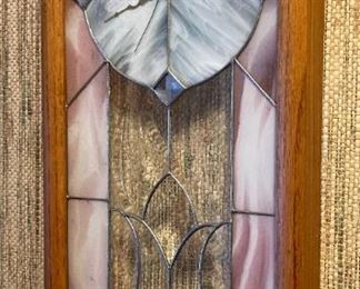 Stained glass wall clock