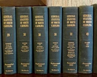 1950s General Statutes of NC (set of 10)
