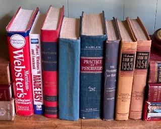 Dictionaries, thesauruses, medical manuals, reference books