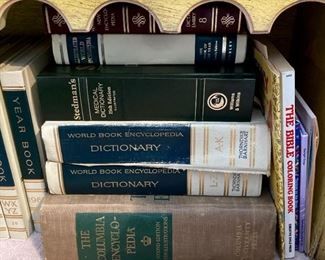 World Book Encyclopedia Dictionaries, The Columbia Encyclopedia, Stedman's Medical Dictionary, Illustrated World's Encyclopedia, World Book Year Books