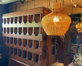 Large wooden wine rack