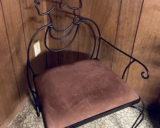 Vintage Greco Roman figural chair