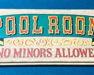 Billiard/Pool room signs