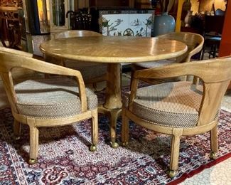 Round Pedestal table with four chairs