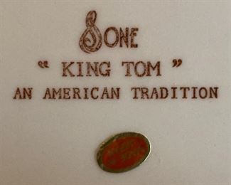 Sone China "King Tom - An American Tradition" 18" serving platter