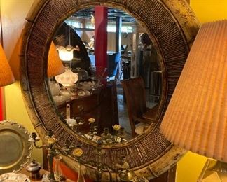 Round wall-mount mirror