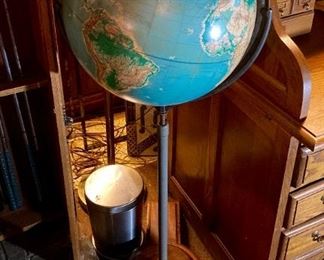 Vintage Cartocraft globe and stand