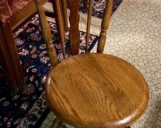 Vintage oak claw foot parlor chair