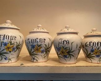 Ew088 Italian Ceramic Kitchen Canisters