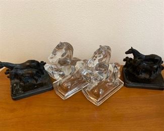 Gb106 Glass Horse Bookends