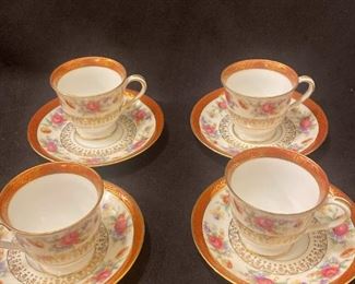 H019 Noritake Demitase Teacups Saucers