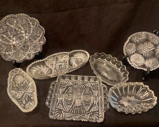 H022 Brilliant Cut Glass Appetizer Dishes