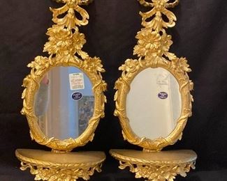 H027 Gold Mirrored Shelves Other Decor