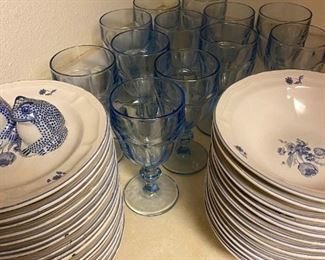 K102 Brick oven Stoneware Jardin BleuChina Set