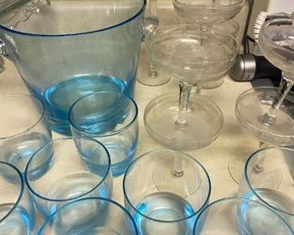 K105 Blue Champagne Bucket Glasses