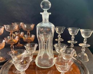 Lr070 Sherry Sorbet Glasses  Decanter