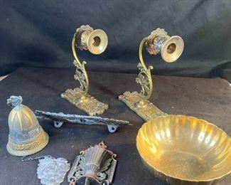 Lr080 Brass Wall Candle Scones Wilton Match Box