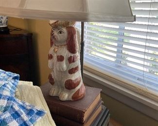 Staffordshire dog lamp