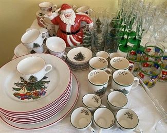 Nice selection of Christmas patterns including Spode, Culbertson and Mason’s