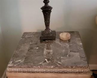 Marble Top End Table