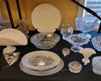 Crystal & Milk Glass