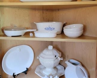 White Corning Ware, Fiesta White Pitcher, Soup Terrain