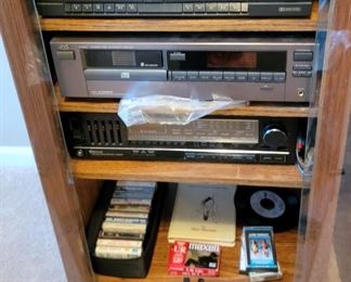 JVC TUrntable, Technics Dule Cassette, Sherwood optimun Digital Receiver, 