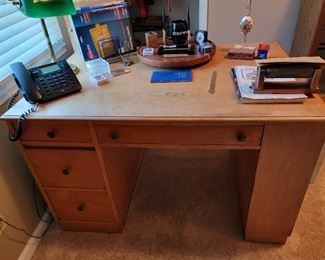 Vintage Double Sided Knee Hole Desk