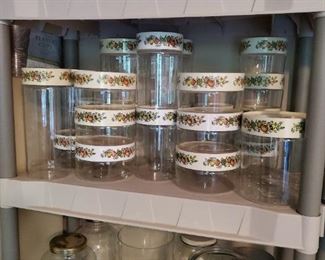 Clear Spice of Life Pyrex Cannisters