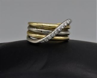 
18k Ladies Diamond Stacked Ring