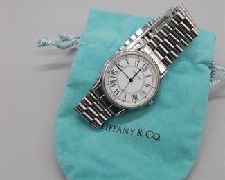 
TIFFANY AND CO Stainless Steel Portfolio Unisex Wrist Watch -SHIPPABLE