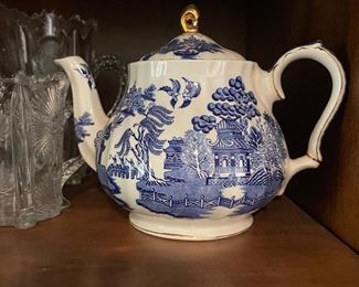 Blue Willow China Teapot