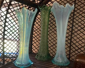 Mid Century Art Glass Vases