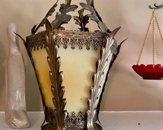 Antique brass light pendant