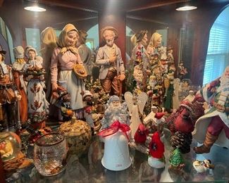 Various figurines.