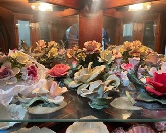 Decorative floral pieces.