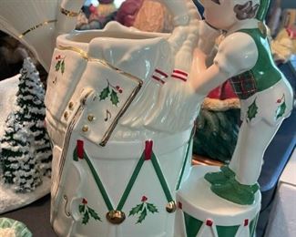 Lenox Santa's toy shop, Little drummer boy elf christmas decor.