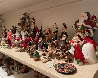 Various holiday figurines.