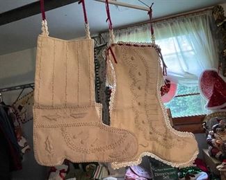 The cutest Western boots Christmas stockings 