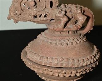 Pre-Columbian ritual dragon vessel-2 parts