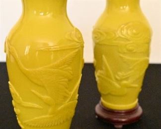 Imperial Peking glass vases