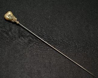 Sterling & freshwater pearl hat pin