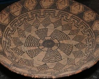 Antique ancient woven Native American basket-about 2ft in diameter
