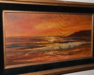 "Sunset over the Bay" oil on canvas-Davida Gould