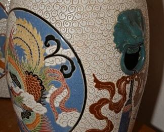 Detail of one of the 4 old Asian Garden Stools