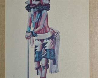Kachina Deer Dancer print-Signed by Kyrat Tuvahoema-Hopi