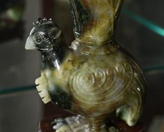 Mid 20th century Jadeite mythical bird vessel