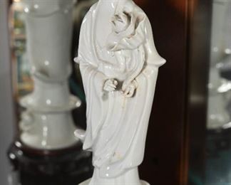 Vintage Blanc de Chine Guanyin Figurine-if this is actually the real deal it is crazy valuable!  Hard to say...